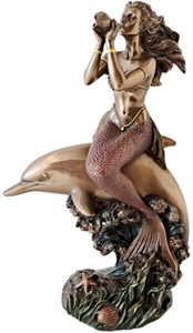 Havets Melodi. Fortryllende Figur - Mytologisk havfrue på Delfin